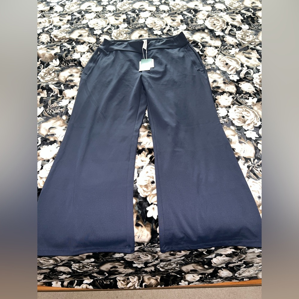 Halara Flex™ High Waisted Side Zipper Pocket Work Flare Pants Sz XLP